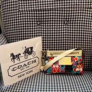 Coach Poppy Glam Graffiti Colorful Crossbody Bag